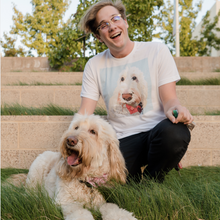 Load image into Gallery viewer, Custom Men&#39;s T-Shirt Featuring Your Pet